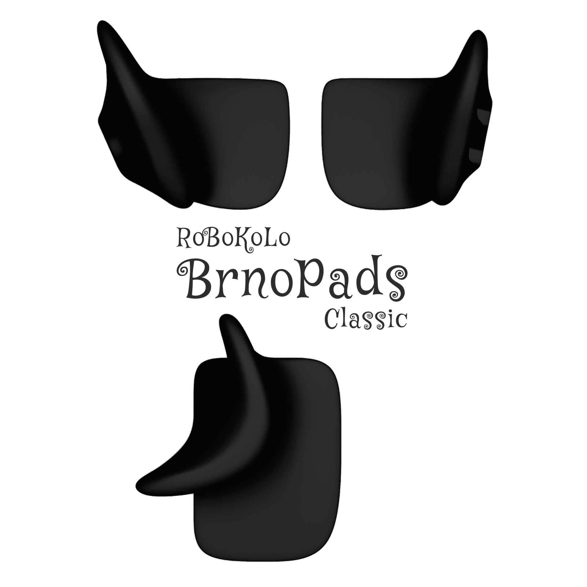 Univerzální powerpady na elektrickou jednokolku, barva černá