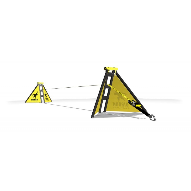 Gibbon – Independence Kit Classic – Slackline Sans Arbre, Cadre Acier 30/50/70cm, Poids 6kg, Résistant Intempéries